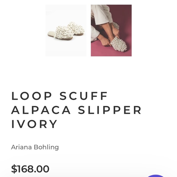 Ariana Bohling loop scruff alpaca slippers in the color ivory - Picture 6 of 6